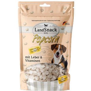 LandSnack Dog Popcorn mit Leber und Vitaminen 100 g