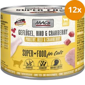 MAC's Cat Geflügel, Rind & Cranberry 200 g