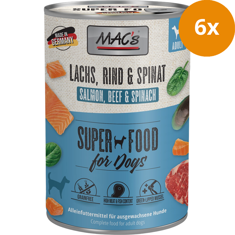 MAC's Dog Lachs, Rind & Spinat 400 g