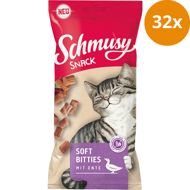 Schmusy Snack Soft Bitties mit Ente 60 g